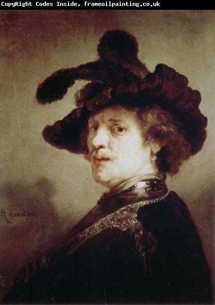 REMBRANDT Harmenszoon van Rijn Self-Portrait in Fancy Dress